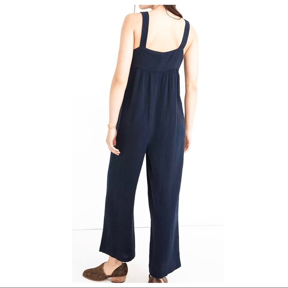 SOLD-Madewell Jumpsuit Slouchy Navy Blue Overalls - Picture 7 of 13